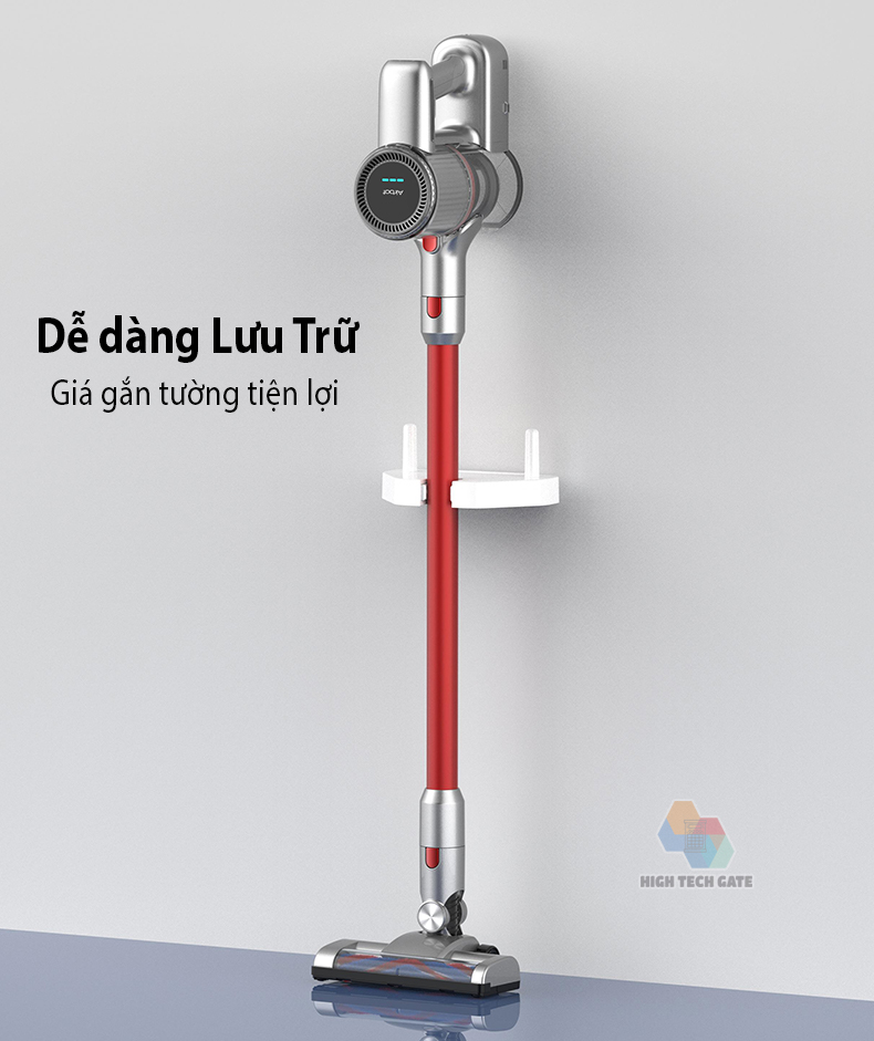 Máy hút bụi không dây Airbot cầm tay gia đình và hút bụi ô tô giường nệm, xe hơi phiên bản 3.0 bản full có giá gắn tường