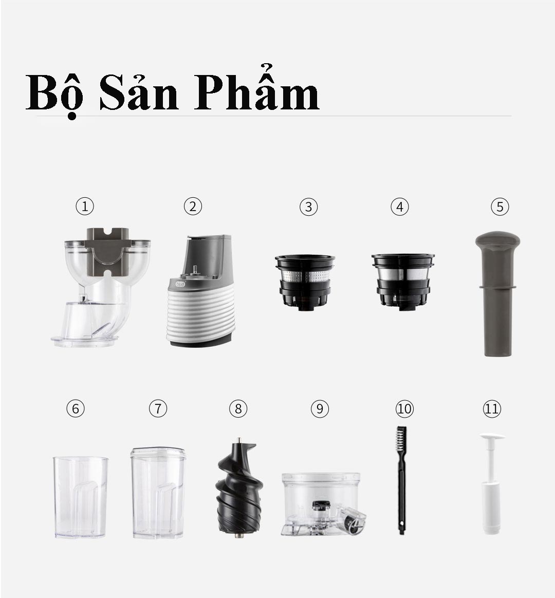 Máy Ép Chậm Trái Cây Xiaomi BUD BJ31/BJ32 bản full 250W, sử dụng gia đình, hàng chính hãng