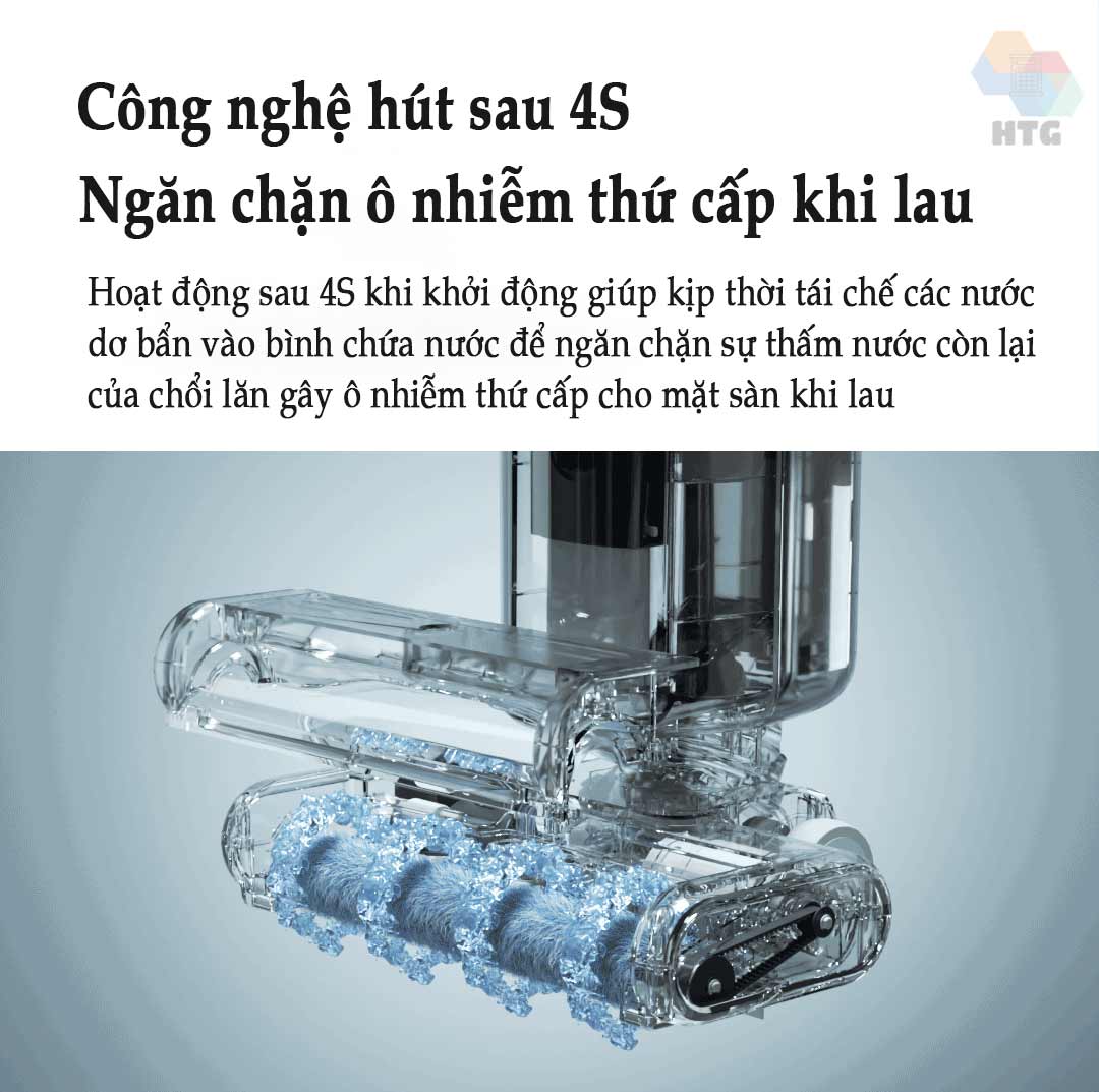 Máy lau nhà hút bụi Sawadaki FG3616 công nghệ mới 3 in 1, tự động giặt giẻ 4s, nâng cấp hút 15000Pa