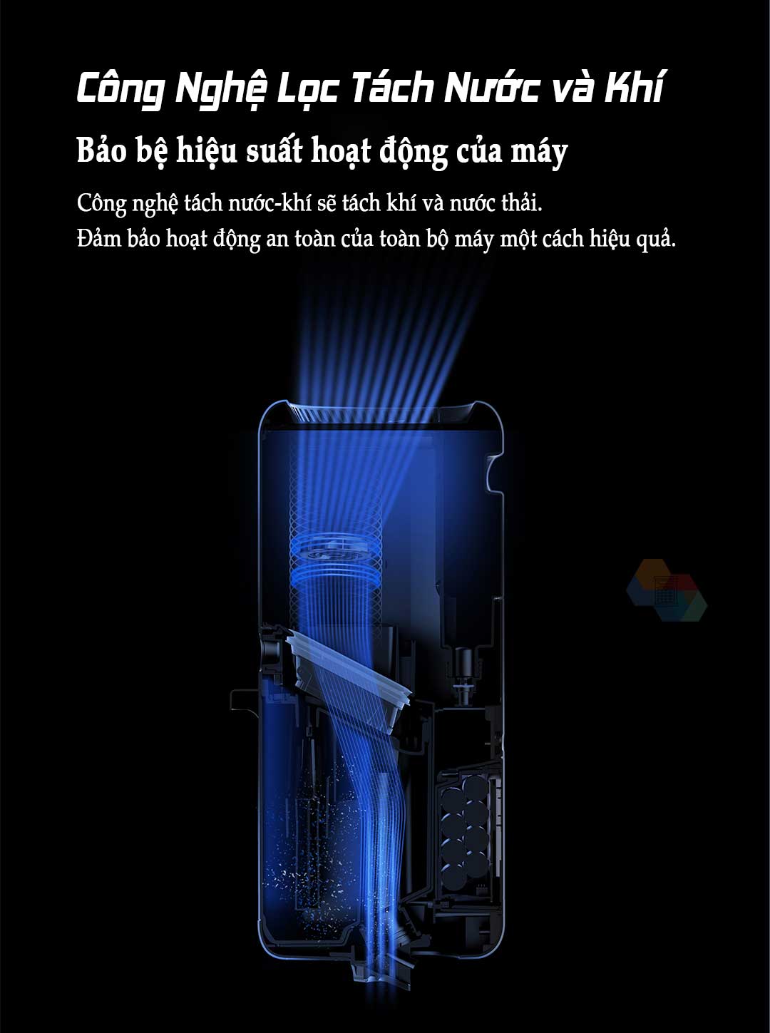 Máy lau nhà hút bụi Sawadaki FG3616 công nghệ mới 3 in 1, tự động giặt giẻ 4s, nâng cấp hút 15000Pa