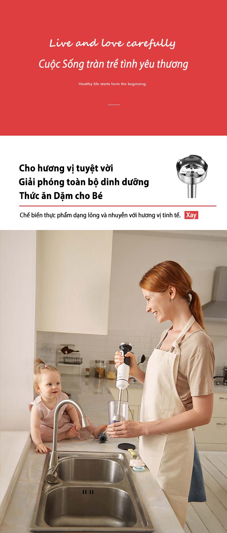 Máy xay cầm tay Morphy Richards 4 trong 1
