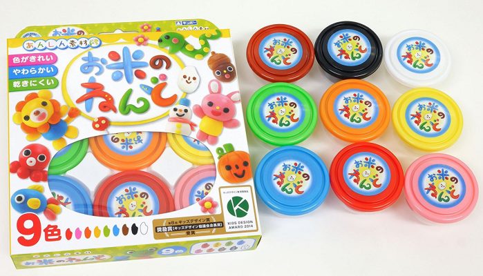 Bộ 9 hộp đất nặn màu sắc bằng bột gạo GINCHO (mẫu 1) tieudung.com.vn