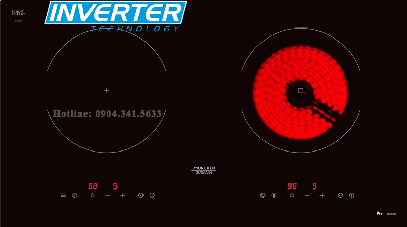 Bếp điện từ Munchen GM 8642 HYB sở hữu công nghệ Inverter vượt trội