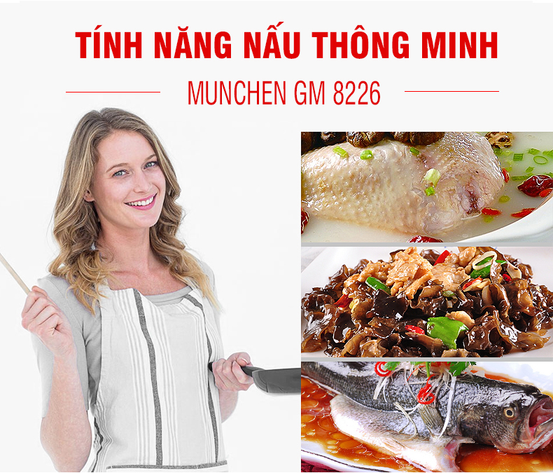 Bếp từ Munchen GM 8226 sở hữu nhiều tính năng hiện đại