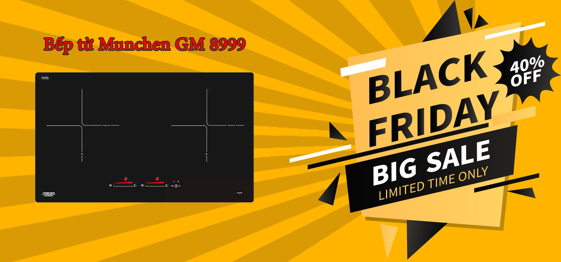 Bếp từ Munchen GM8999 giảm giá Black Friday