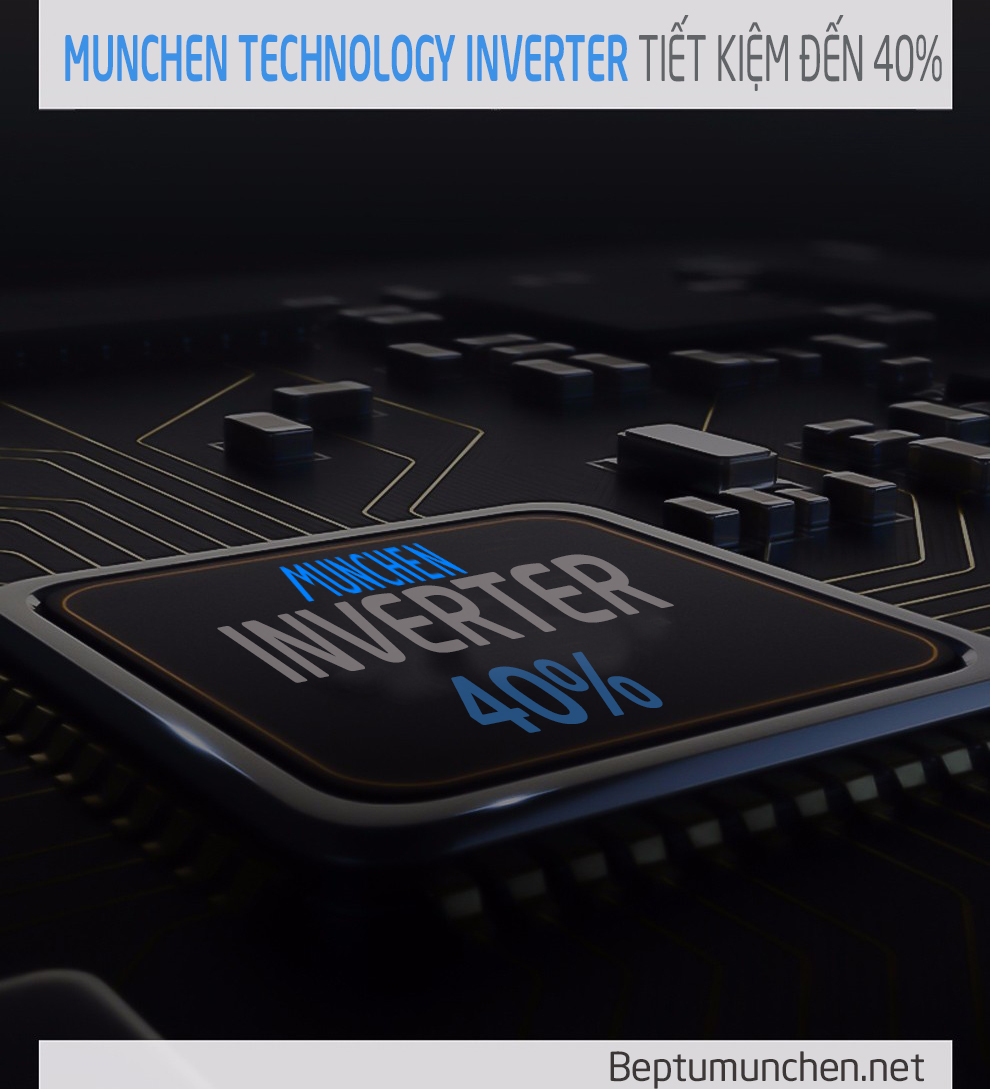 Công nghệ Inverter tiết kiệm đến 40% trên bếp từ Munchen GM 8226