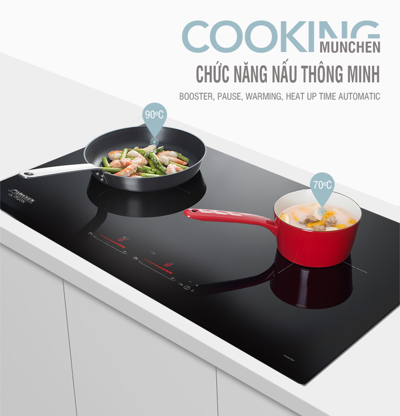 Bếp từ Munchen GM8999 sở hữu nhiều tính năng thông minh