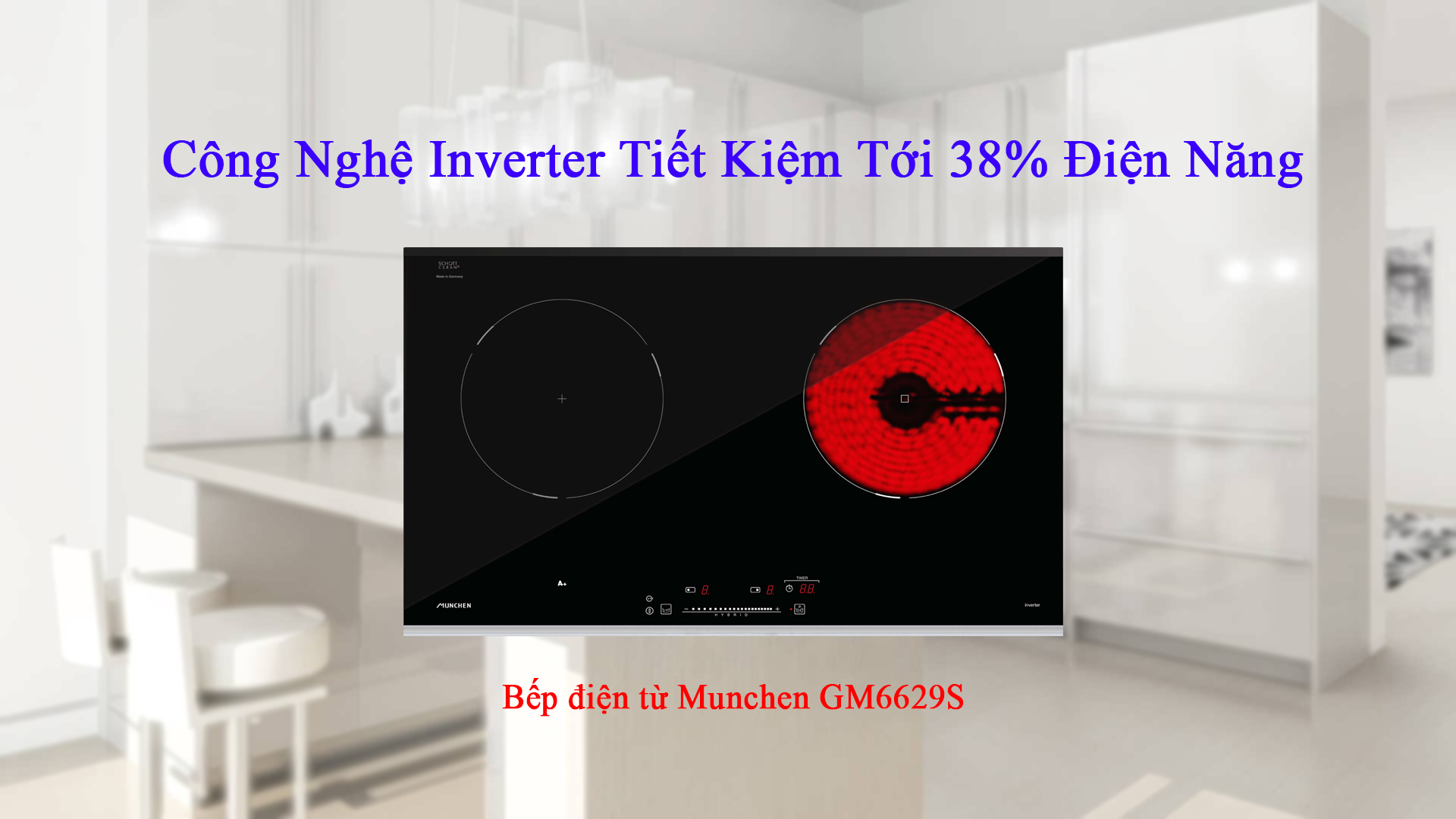 Inverter bếp điện từ munchen gm6629S