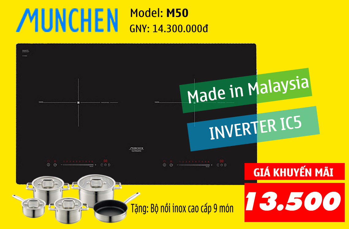 khuyáº¿n mÃ£i báº¿p tá»« munchen m50 2-9