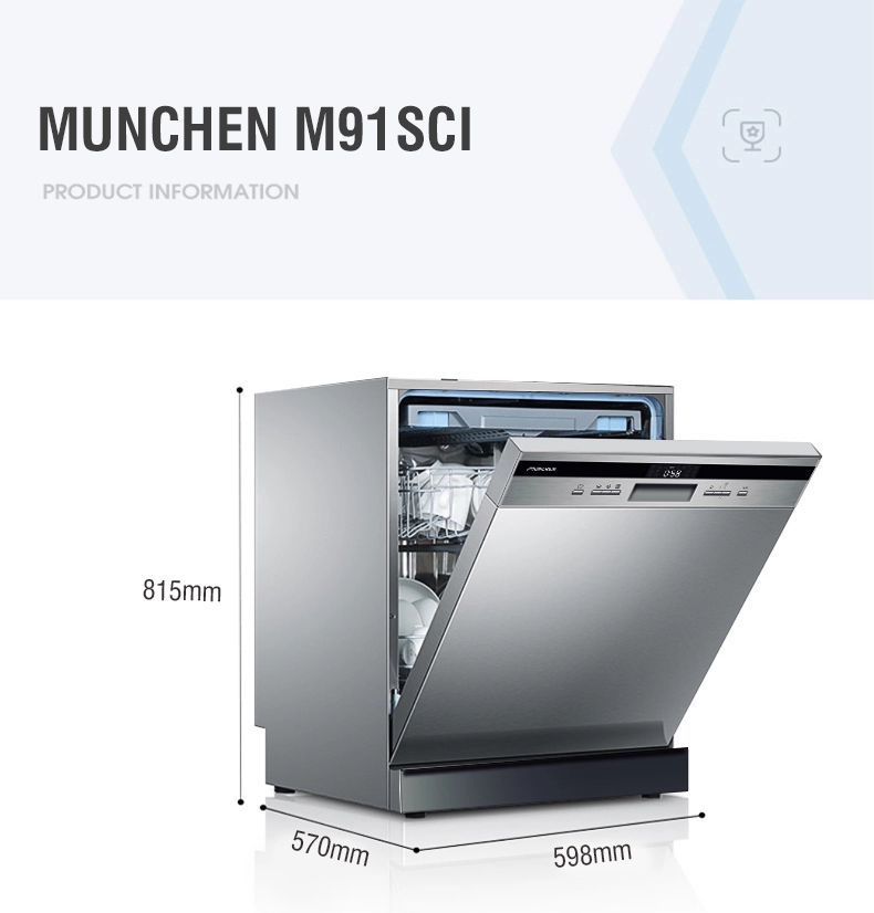 Kích thước của máy rửa Munchen M91SCI