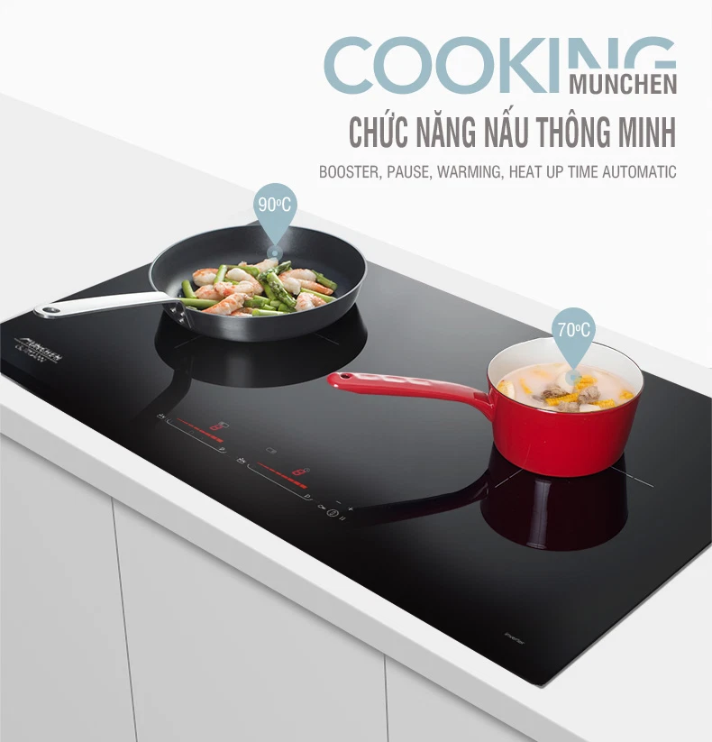 Linh kiện hiện đại giúp bếp hoạt động siêu mạnh