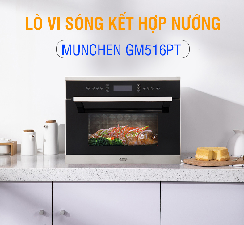 lò vi sóng kiêm nướng Munchen GM 516 PT