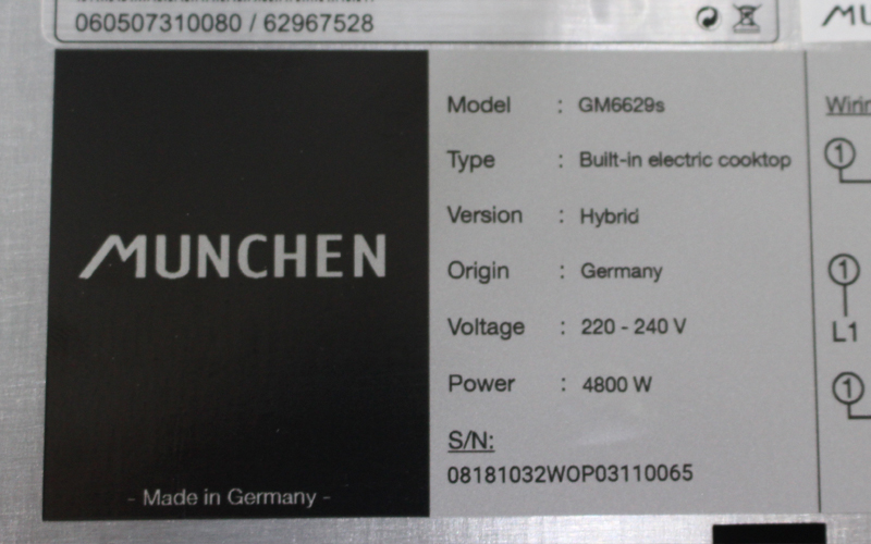 Tem bếp điện từ munchen GM6629S