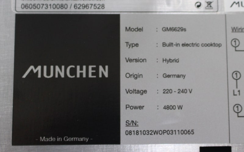 Tem bếp điện từ Munchen GM6629S