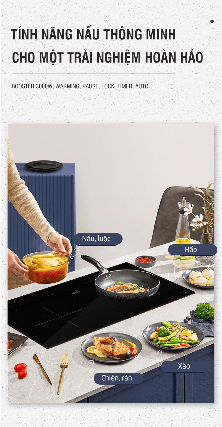 Tính chức năng thông minh của bếp từ Munchen GM2266SA