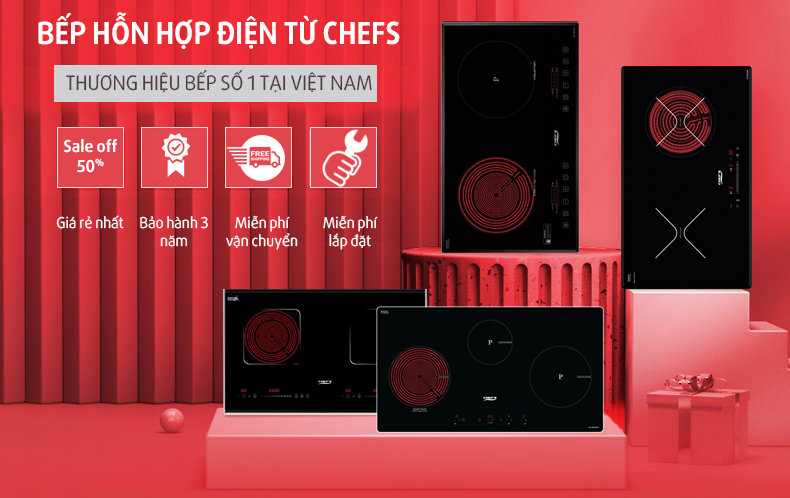 Bếp điện từ Chef's chính hãng giá rẻ, giảm tới hơn 15%