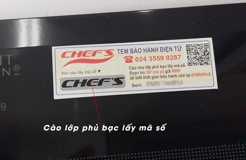 Hướng dẫn kích hoạt bảo hành điện tử Chefs Trung tâm bảo hành bếp từ Chefs