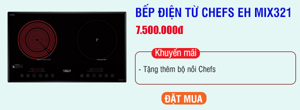 Top 3 mẫu bếp điện từ Chefs giá rẻ, đun nấu nhanh