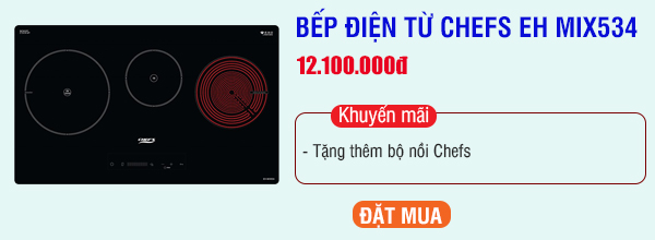 Top 3 mẫu bếp điện từ Chefs giá rẻ, đun nấu nhanh