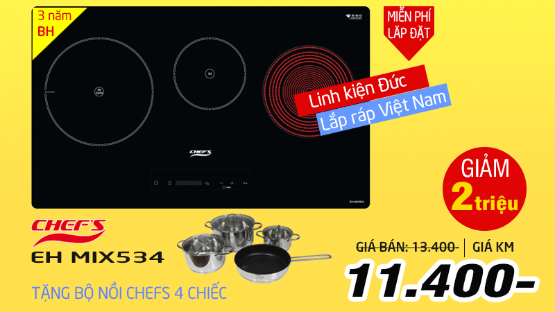 bếp điện từ chefs eh mix534