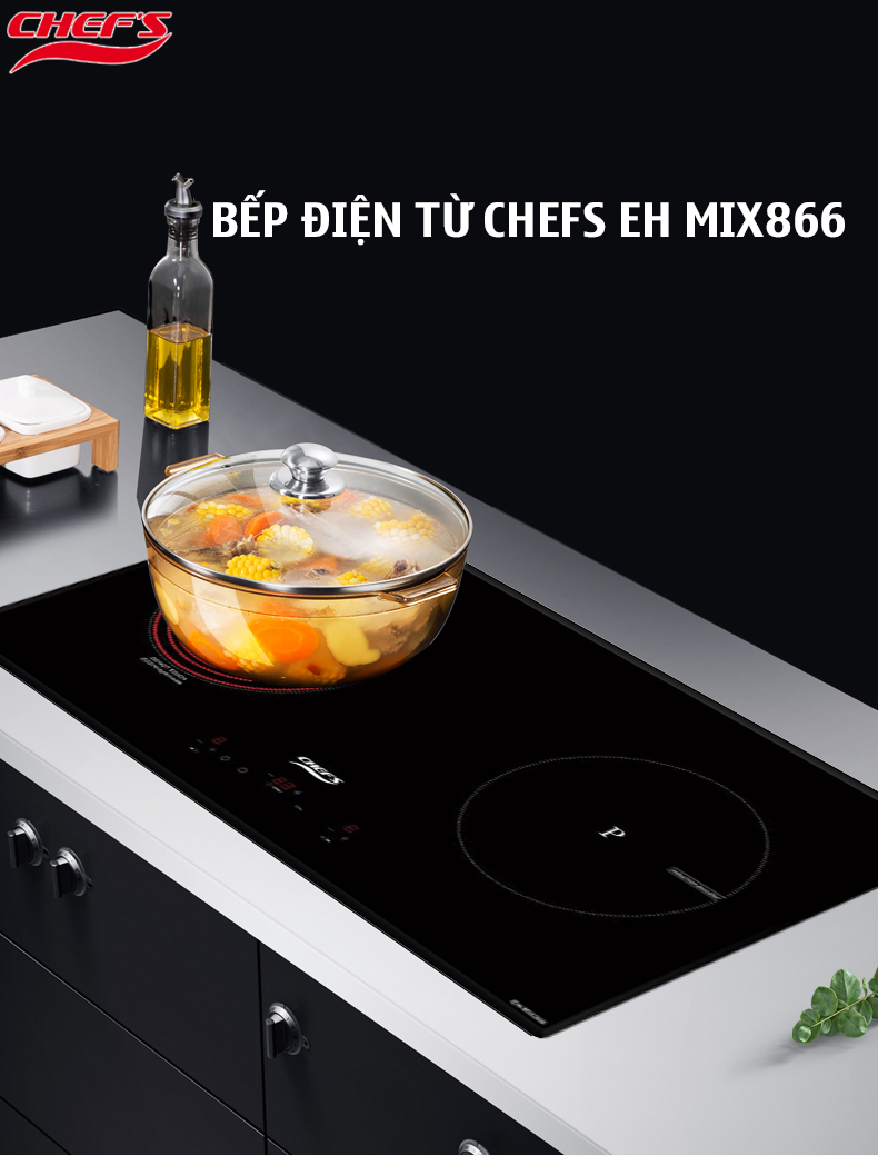 Bếp điện từ Chefs EH MIX866 nhập khẩu Tây Ban Nha