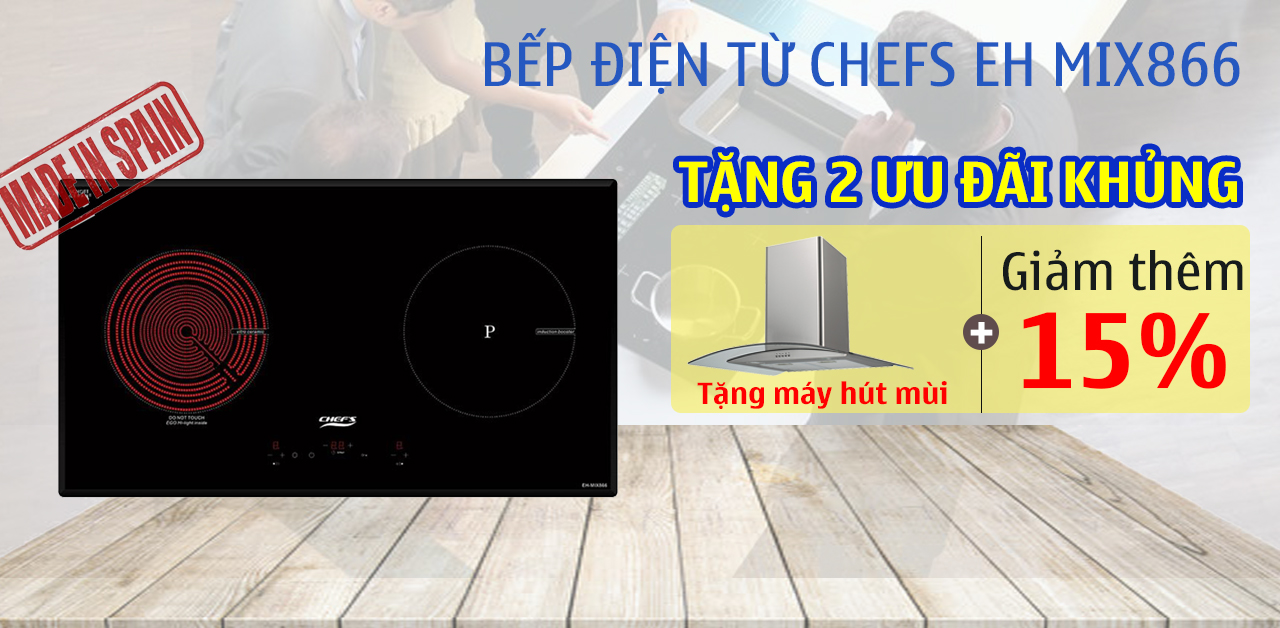 Bếp điện từ Chefs EH MIX866 nhập khẩu Tây Ban Nha