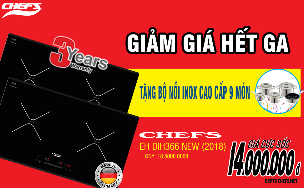 khuyến mãi bếp từ chefs eh dih366 new