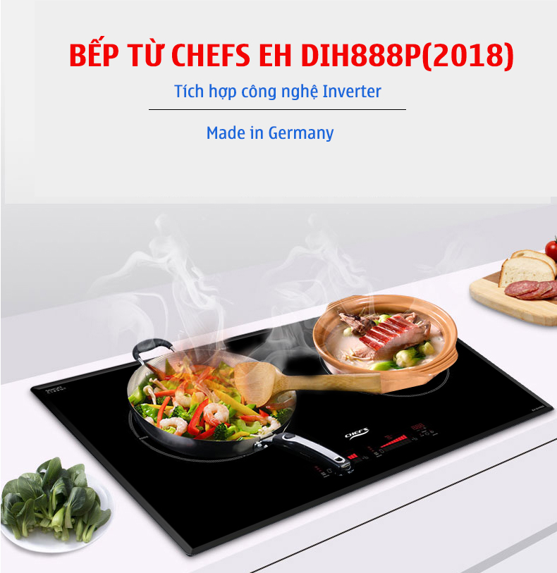 Bộ 3 bếp từ Chefs inverter nhập khẩu Đức đang giảm giá cực rẻ