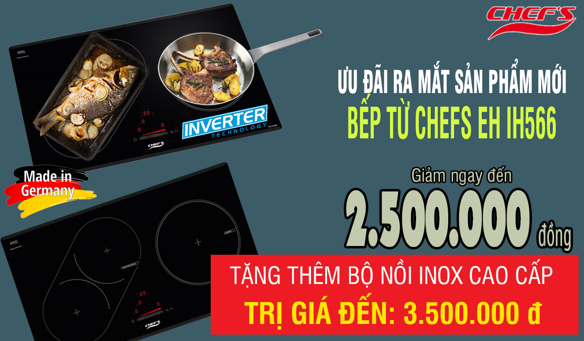 khuyến mãi sốc bếp từ chefs eh ih566