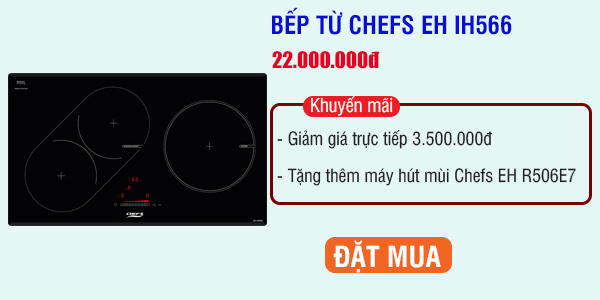 Bộ 3 bếp từ Chefs inverter nhập khẩu Đức đang giảm giá cực rẻ