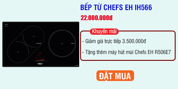 Bộ 3 bếp từ Chefs inverter nhập khẩu Đức đang giảm giá cực rẻ