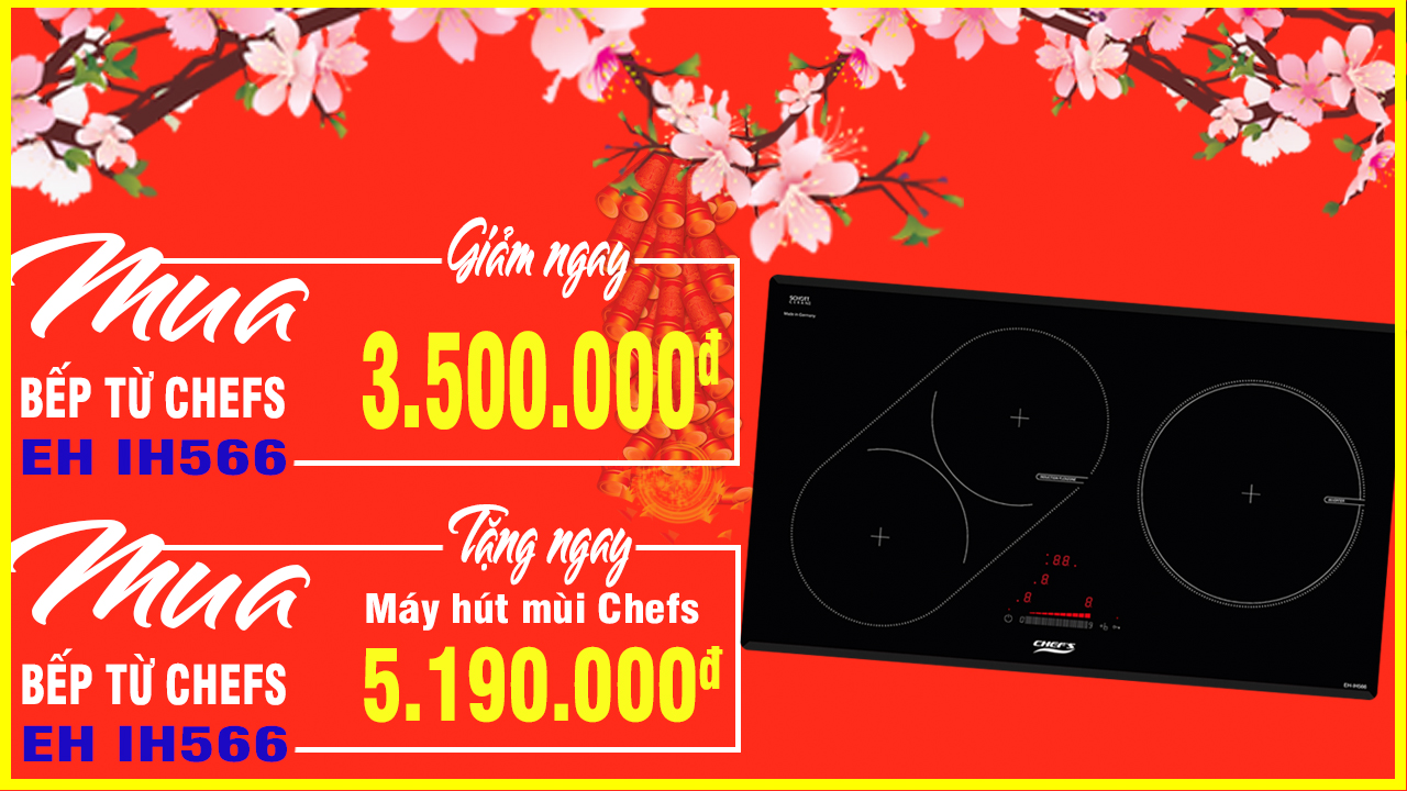 Bộ 3 bếp từ Chefs inverter nhập khẩu Đức đang giảm giá cực rẻ