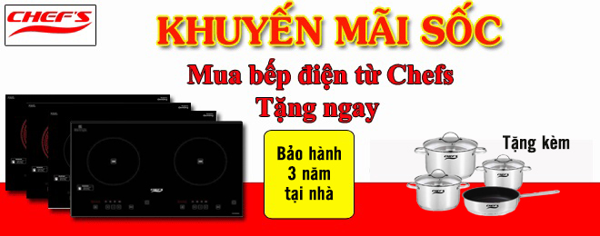 Bếp Chefs DIH 2000A tiếp tục gây sốt thị trường với lô hàng mới