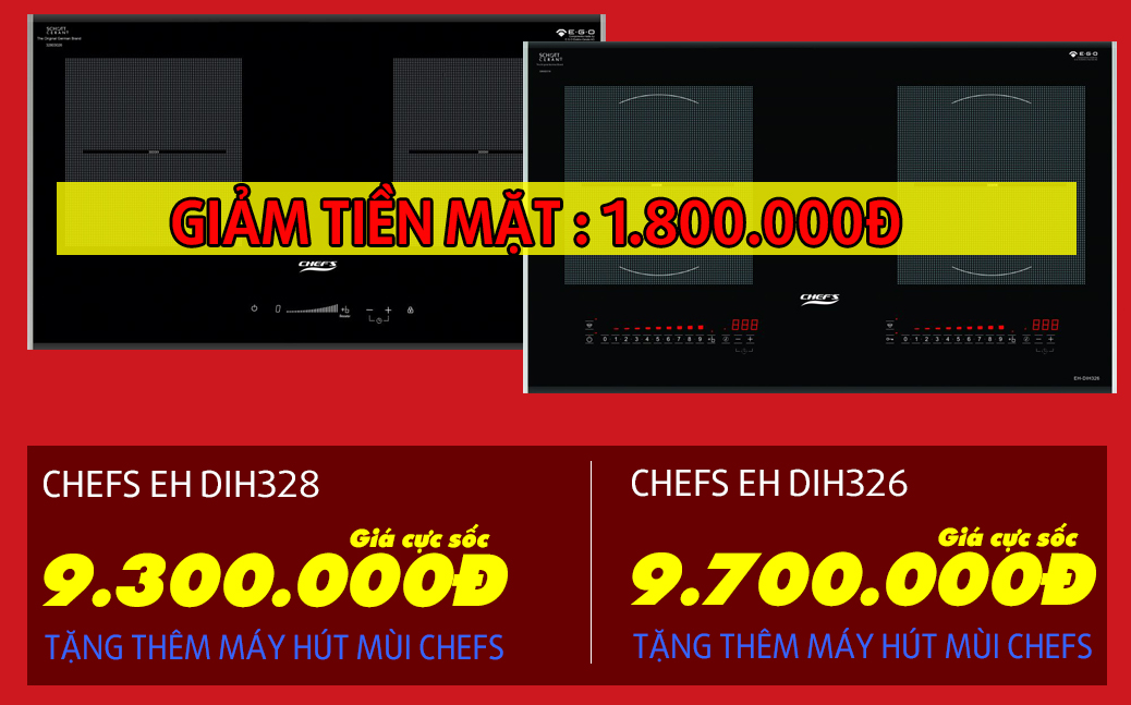 bếp từ chefs mẫu mới giảm giá