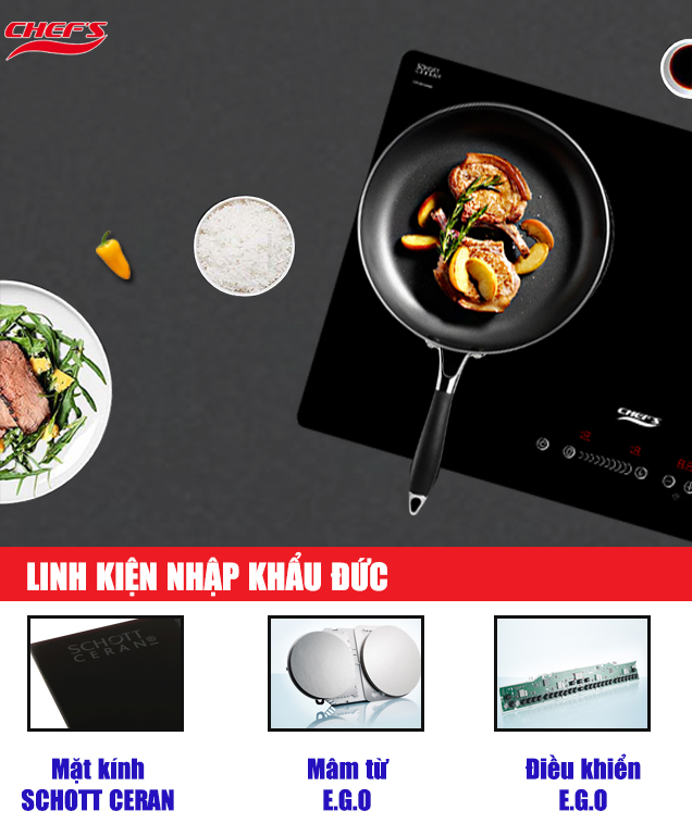 Linh kiện bếp từ chefs eh dih330