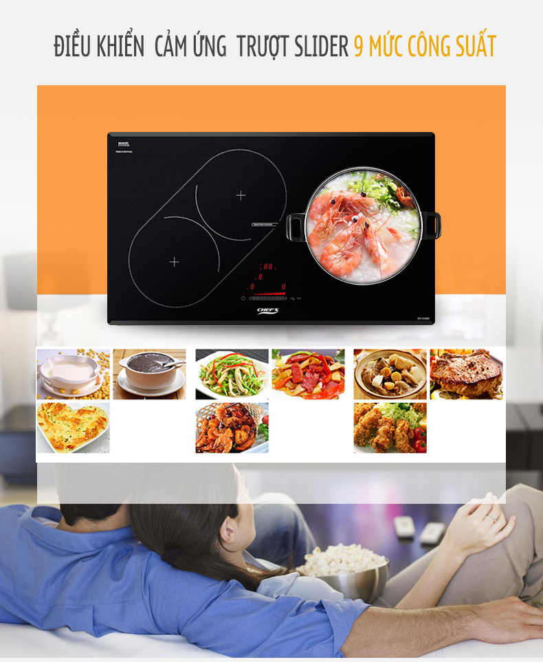 Bộ 3 bếp từ Chefs inverter nhập khẩu Đức đang giảm giá cực rẻ