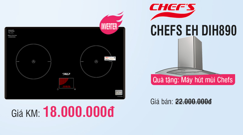 khuyến mãi bếp từ chefs inverter eh dih888