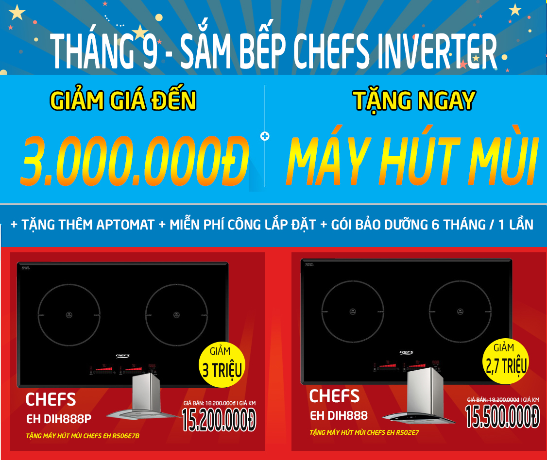 khuyến mãi chefs tháng 9