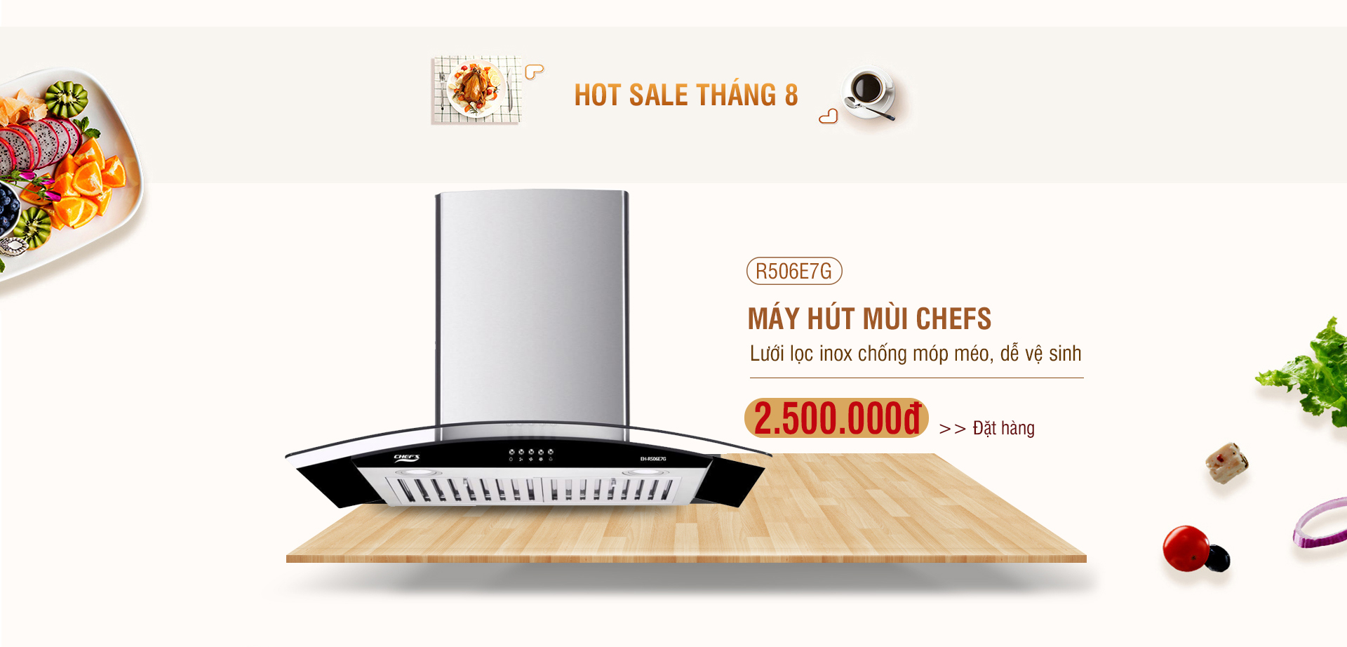 khuyến mãi chefs tháng 8