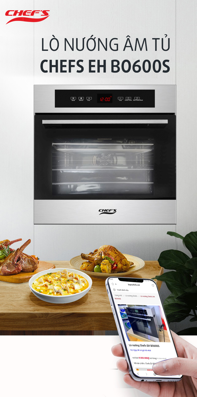  lò nướng Chefs EH BO600S