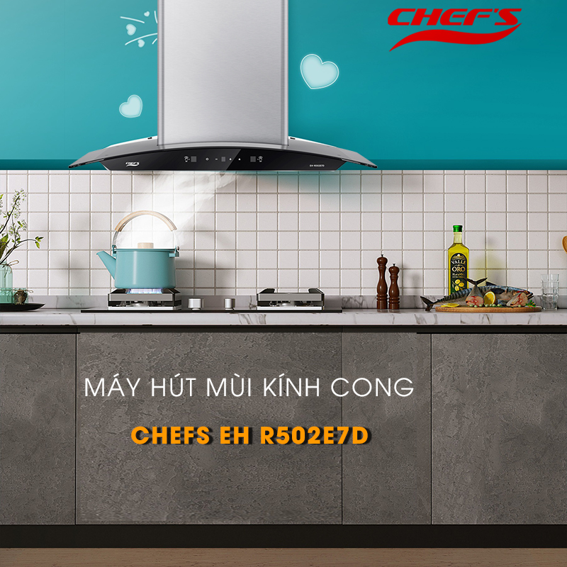 6 Lý do nên mua máy hút mùi kính Chefs mới nhất EH R502E7D