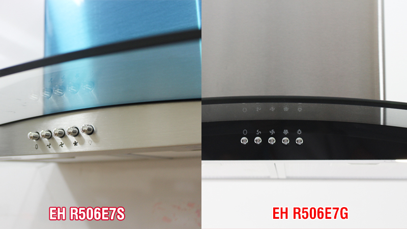 so sánh máy hút mùi chefs EH R506E7S và R506E7G