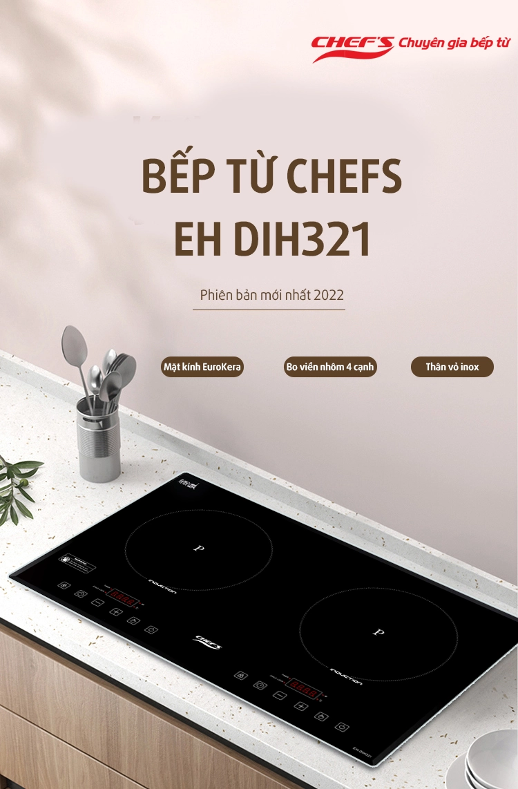 Thiết kế của bếp từ Chefs EH DIH321