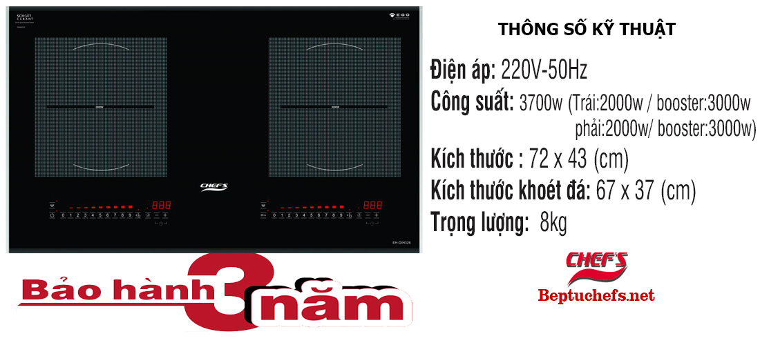 Chiếc bếp từ Chefs mới với công nghệ đời cao, ai cũng ao ước