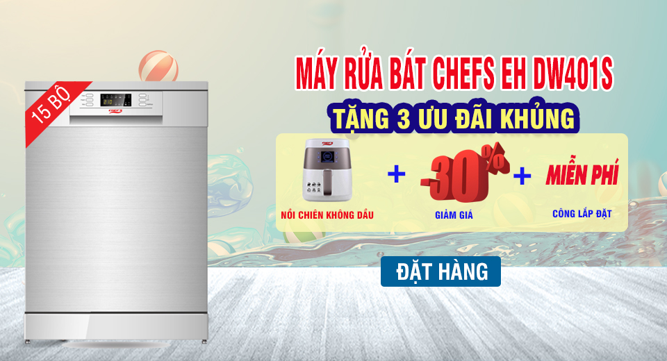 máy rửa bát chefs eh dw401s khuyến mãi