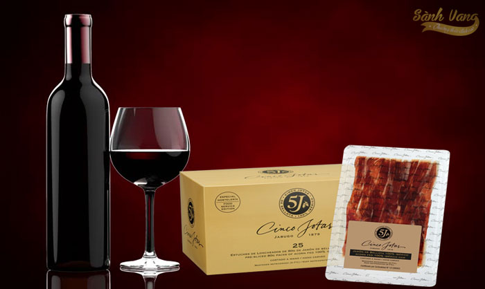 Thịt heo muối 5J Cinco Jotas Arcorn-Fed 100% Ibérico Ham, gói 40g