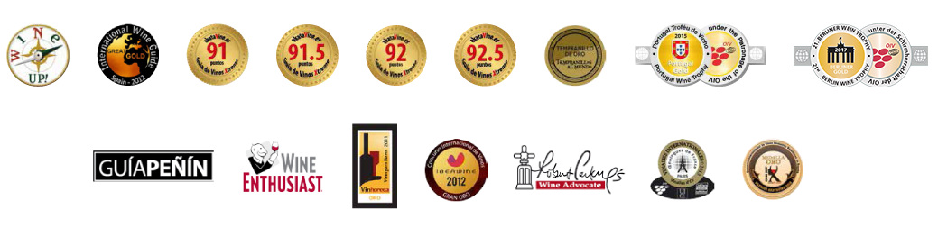 Rượu Vang Milberit Tempranillo & Cabernet Một số giải thưởng và điểm đánh giá của rượu vang nhà Viñedos Balmoral