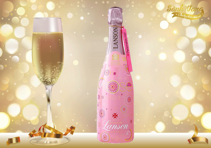 Rượu Champagne Lanson Rose Label