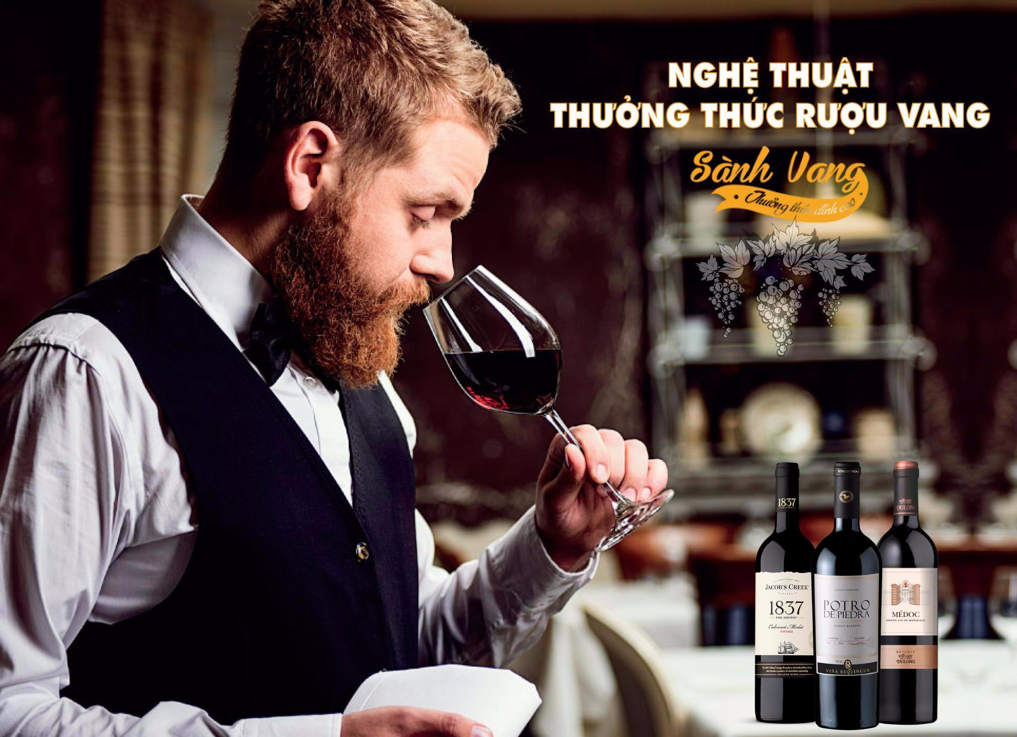 Rượu vang nghệ thuật thưởng thức rượu vang