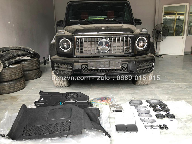 Mercedes benz G63 nâng cấp dàn âm thanh Burmester High-End